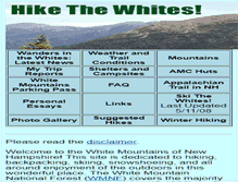 Tablet Screenshot of hikethewhites.com